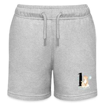 1. geburtstag, eins, erster, birthday, first - Kinder Organic Joggingshorts Mini Bolter von Stanley/Stella - Grau meliert - Vorne