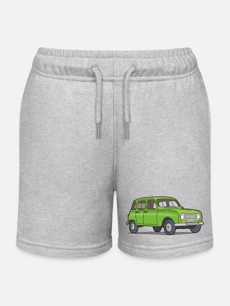 R4 (Voiture) - Short de jogging enfant bio Stanley/Stella - gris chiné