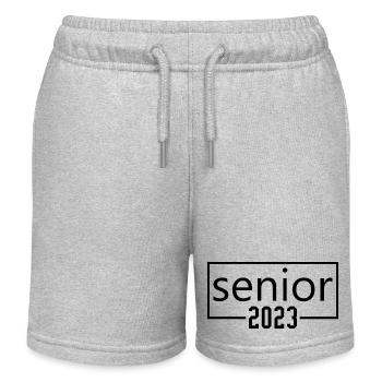 Senior 2023 - Graduated Students Graduation Party - Kids Organic Sweat Shorts by Stanley/Stella - heather grey - Front