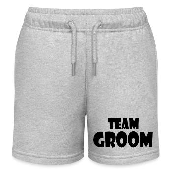 Team groom - Kinder Organic Joggingshorts Mini Bolter von Stanley/Stella - Grau meliert - Vorne