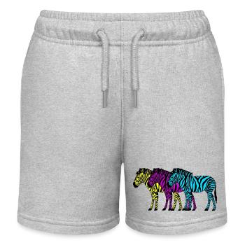 Zebras - Kinder Organic Joggingshorts Mini Bolter von Stanley/Stella - Grau meliert - Vorne