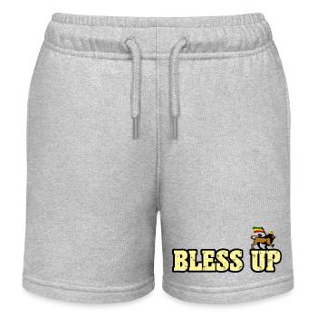 Dub Reggae Bless Up - Short de jogging enfant bio Stanley/Stella - gris chiné - Devant