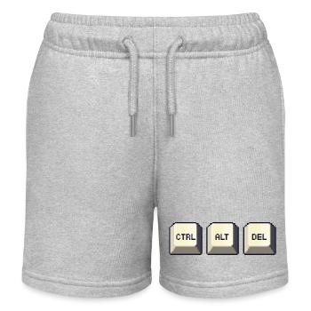 Ctrl Alt Suppr - Short de jogging enfant bio Stanley/Stella - gris chiné - Devant