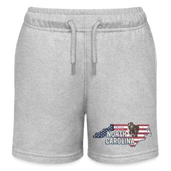 North Carolina Vereinigte Staaten Vintage Souvenir - Kinder Organic Joggingshorts Mini Bolter von Stanley/Stella - Grau meliert - Vorne