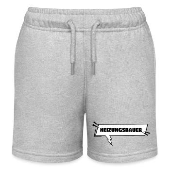 Ausbildung Heizungsbauer - Kinder Organic Joggingshorts Mini Bolter von Stanley/Stella - Grau meliert - Vorne