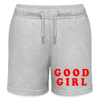 Good girl - Kids Organic Sweat Shorts by Stanley/Stella - heather grey - Front