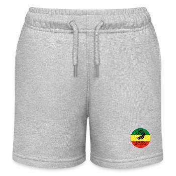 Lion of Judah - Chemise Jah Rastafarian Reggae Roots - Short de jogging enfant bio Stanley/Stella - gris chiné - Devant