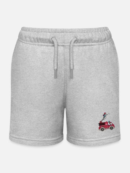 Tatütata Feuerwehr - Kinder Organic Joggingshorts Mini Bolter von Stanley/Stella - Grau meliert