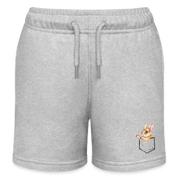 Lapin mignon - Short de jogging enfant bio Stanley/Stella - gris chiné - Devant