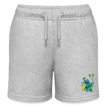 Monster Party - Kinder Organic Joggingshorts Mini Bolter von Stanley/Stella - Grau meliert - Vorne