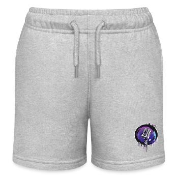 Microphone - Kids Organic Sweat Shorts by Stanley/Stella - heather grey - Front