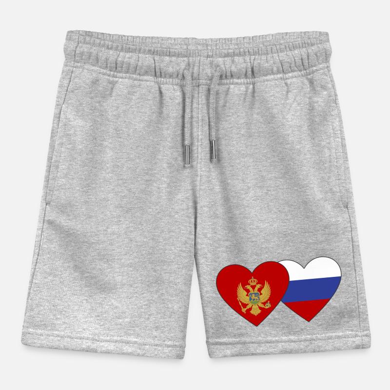 Monténégro Drapeau de la Russie Short de jogging enfant bio Stanley/Stella