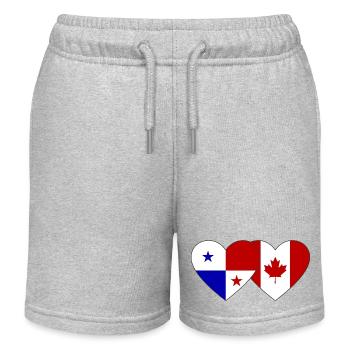 Panama Canada Flag - Short de jogging enfant bio Stanley/Stella - gris chiné - Devant