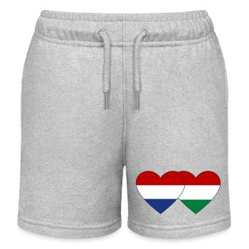 Cœur de drapeau de la Hongrie néerlandaise - Short de jogging enfant bio Stanley/Stella - gris chiné - Devant