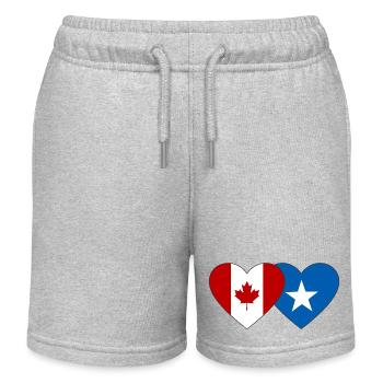Cœur de drapeau de la Somalie du Canada - Short de jogging enfant bio Stanley/Stella - gris chiné - Devant
