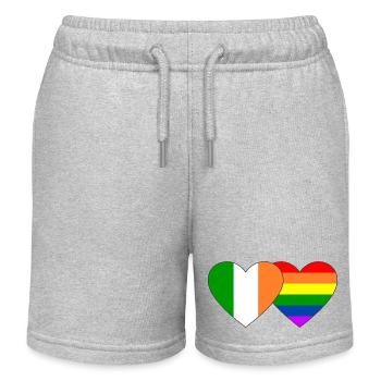 Drapeau arc-en-ciel de l’Irlande - Short de jogging enfant bio Stanley/Stella - gris chiné - Devant