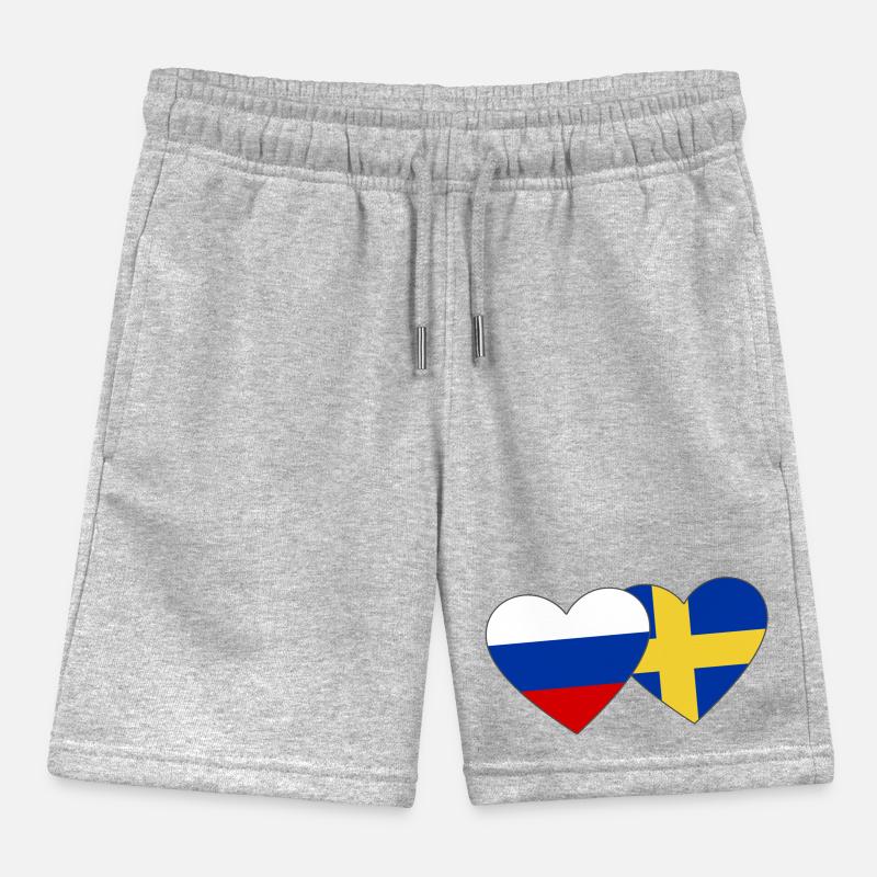 Drapeau de la Suède Russie Short de jogging enfant bio Stanley/Stella