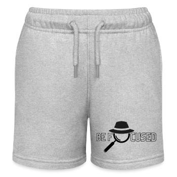 Be focused - Kids Organic Sweat Shorts by Stanley/Stella - heather grey - Front