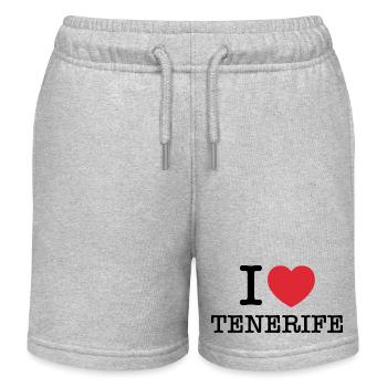 Ich liebe Teneriffa | Teneriffa | I Herz Teneriffa - Kinder Organic Joggingshorts Mini Bolter von Stanley/Stella - Grau meliert - Vorne