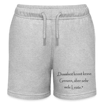 La bêtise ne connaît pas de limites - Short de jogging enfant bio Stanley/Stella - gris chiné - Devant