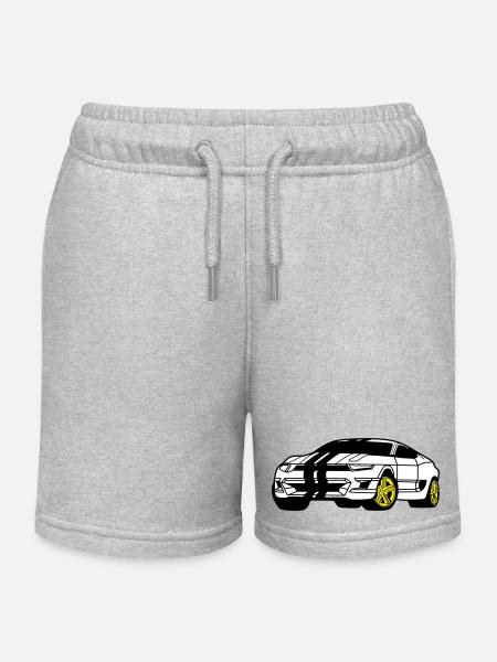 Voiture de sport - Voiture de sport - Coupé - Short de jogging enfant bio Stanley/Stella - gris chiné