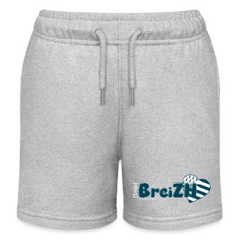 Breizh - Ich liebe die Bretagne - Kinder Organic Joggingshorts Mini Bolter von Stanley/Stella - Grau meliert - Vorne