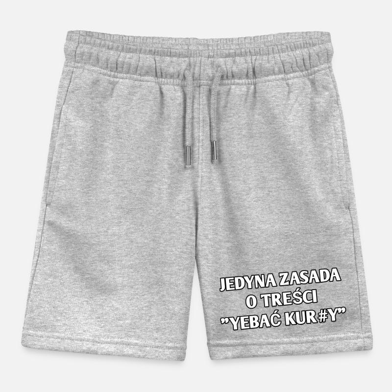 THE ONLY RULE THAT READS "JE#AĆ KUR#Y" Kids Organic Sweat Shorts by Stanley/Stella