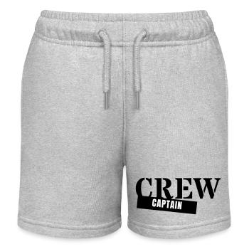 Crew Captain - Kapitän Chef Anführer Gruppe - Kids Organic Sweat Shorts by Stanley/Stella - heather grey - Front