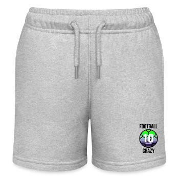 Football Crazy number 10 - Kids Organic Sweat Shorts by Stanley/Stella - heather grey - Front