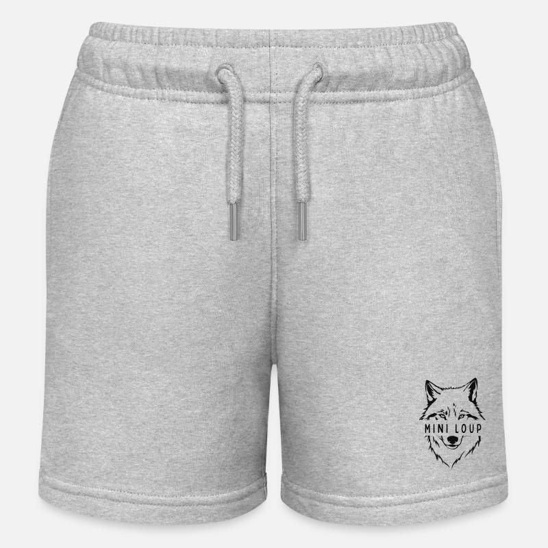 Petit Loup - Short de jogging enfant bio Stanley/Stella - gris chiné
