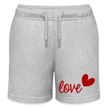 LIEBE. ICH LIEBE DICH. VALENTINSTAG. JUNGGESELLINNENABSCHIED. ICH LIEBE DICH. - Kinder Organic Joggingshorts Mini Bolter von Stanley/Stella - Grau meliert - Vorne
