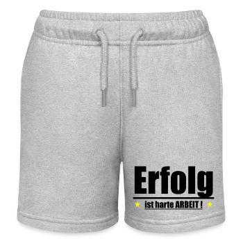 Erfolg ist harte Arbeit - Kinder Organic Joggingshorts Mini Bolter von Stanley/Stella - Grau meliert - Vorne
