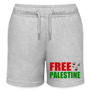 Free palestine - Kinder Organic Joggingshorts Mini Bolter von Stanley/Stella - Grau meliert - Vorne