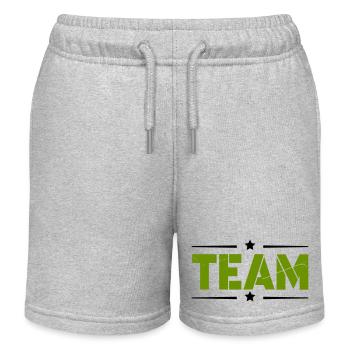 Team - Kinder Organic Joggingshorts Mini Bolter von Stanley/Stella - Grau meliert - Vorne