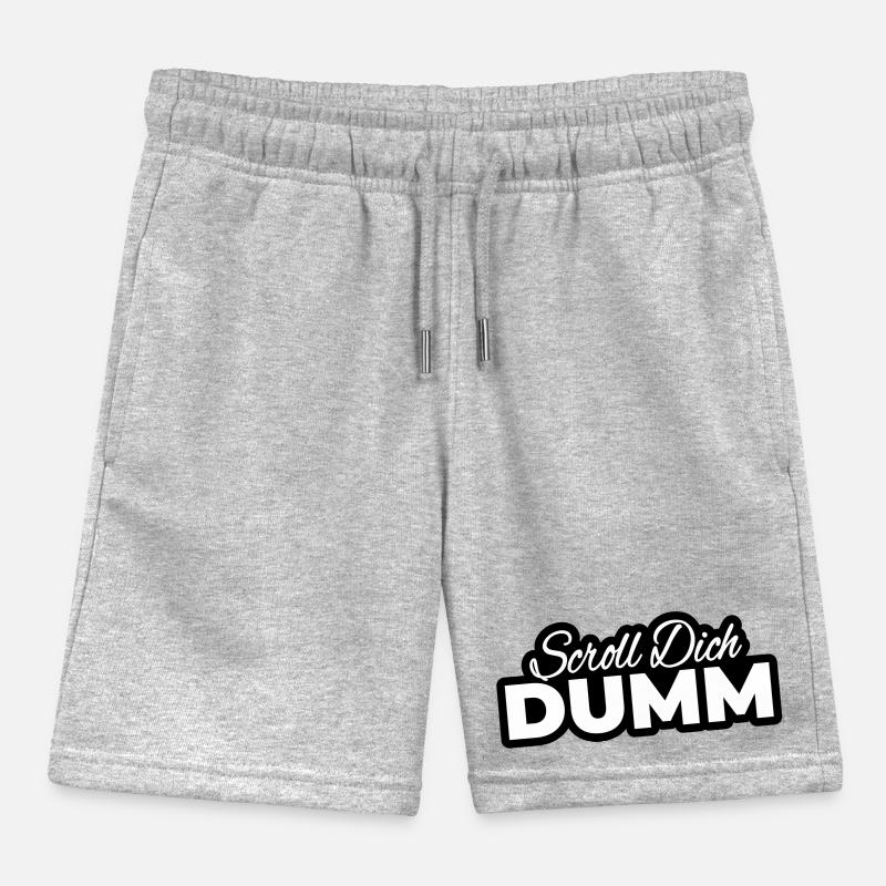 Scroll Dich Dumm Typo Print Kinder Organic Joggingshorts Mini Bolter von Stanley/Stella