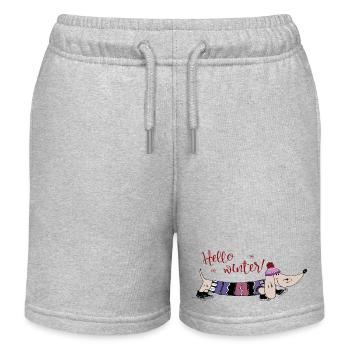 Hello Winter - Kinder Organic Joggingshorts Mini Bolter von Stanley/Stella - Grau meliert - Vorne