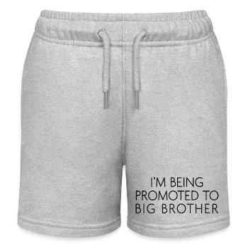 Big Brother Announcement Black - Kids Organic Sweat Shorts by Stanley/Stella - heather grey - Front