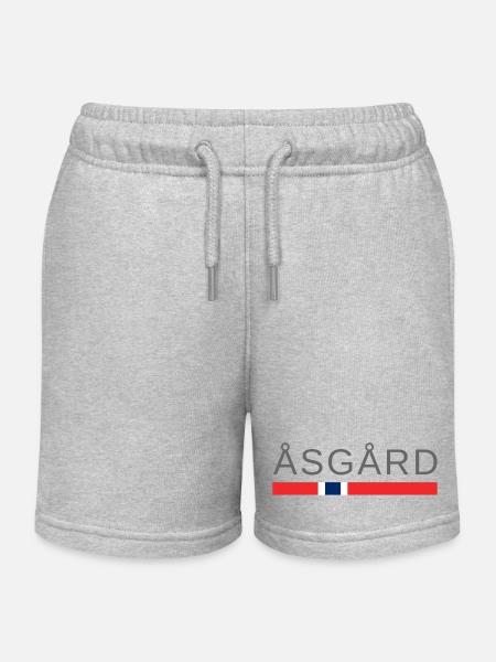 Asgard Norwegen - Kinder Organic Joggingshorts Mini Bolter von Stanley/Stella - Grau meliert