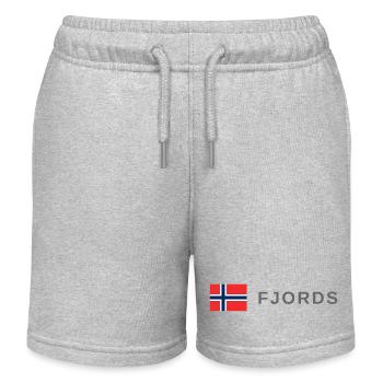 Norwegian Fjords - Kids Organic Sweat Shorts by Stanley/Stella - heather grey - Front