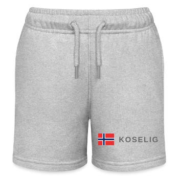La Norvège chaleureuse - Short de jogging enfant bio Stanley/Stella - gris chiné - Devant