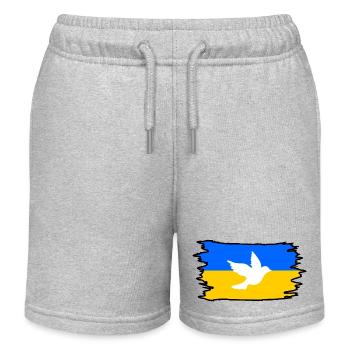 Ukraine - Short de jogging enfant bio Stanley/Stella - gris chiné - Devant