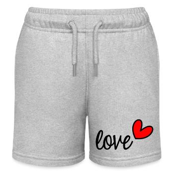 VALENTINSTAG. Junggesellinnenabschied. ICH LIEBE DICH. ICH LIEBE DICH. LIEBE - Kinder Organic Joggingshorts Mini Bolter von Stanley/Stella - Grau meliert - Vorne