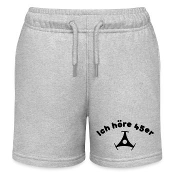 Schallplatte Single LP 45 Langspielplatte Retro - Kinder Organic Joggingshorts Mini Bolter von Stanley/Stella - Grau meliert - Vorne