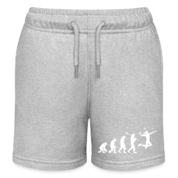 Cadeau sportif féminin Joueuse Évolution du Badminton - Short de jogging enfant bio Stanley/Stella - gris chiné - Devant