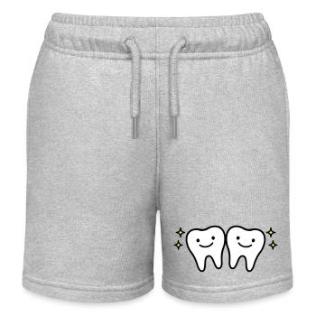 Dent mignonne - Short de jogging enfant bio Stanley/Stella - gris chiné - Devant