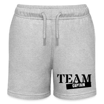 Team Captain - Kapitän Coach Trainer Gruppe Chef - Kids Organic Sweat Shorts by Stanley/Stella - heather grey - Front
