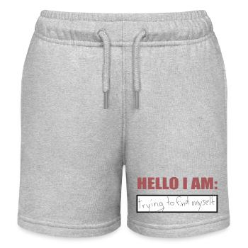 Hello I am - Kinder Organic Joggingshorts Mini Bolter von Stanley/Stella - Grau meliert - Vorne