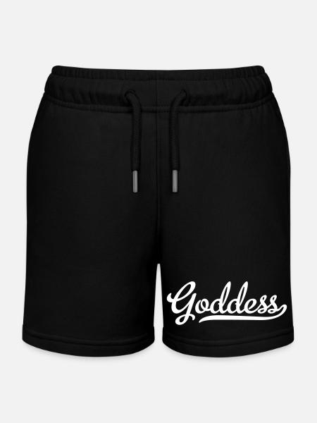 goddess - Kids Organic Sweat Shorts by Stanley/Stella - black