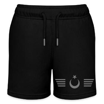 Türkiye Türkei Flügel und Halbmond - Kinder Organic Joggingshorts Mini Bolter von Stanley/Stella - Schwarz - Vorne