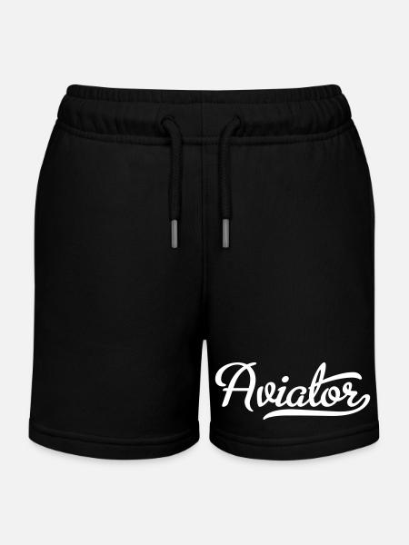 Aviator - Kinder Organic Joggingshorts Mini Bolter von Stanley/Stella - Schwarz